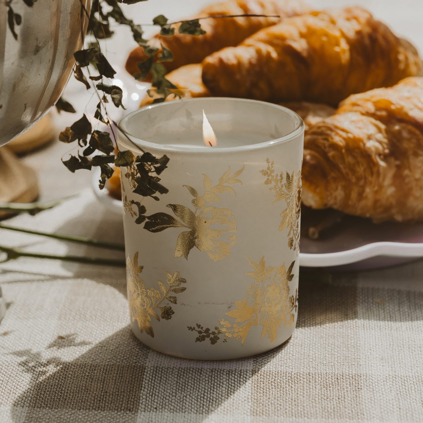 Gold Delft 12 oz Soy Candle - Home Decor