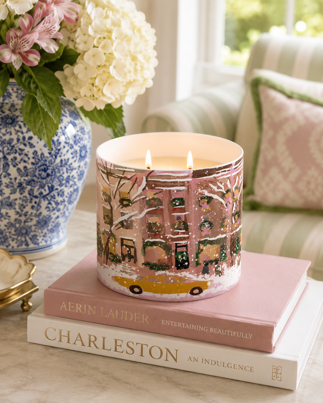 Window Shopping | Hand Illustrated Soy Candle | Double Wick