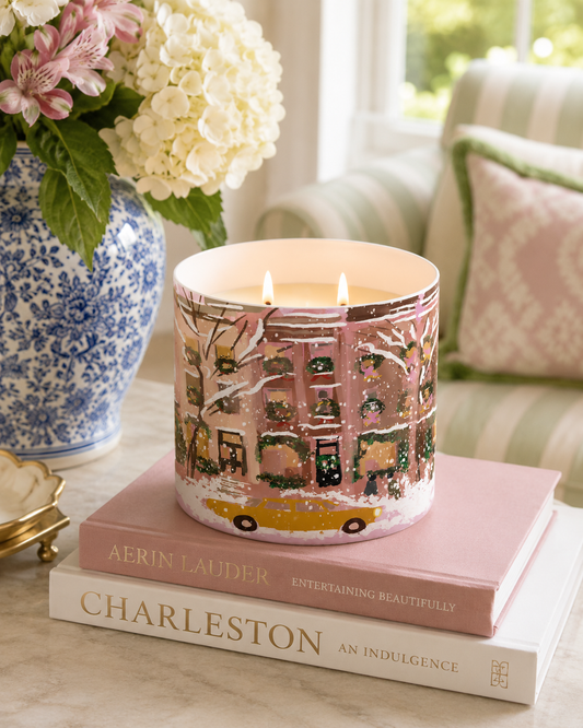 Window Shopping | Hand Illustrated Soy Candle | Double Wick