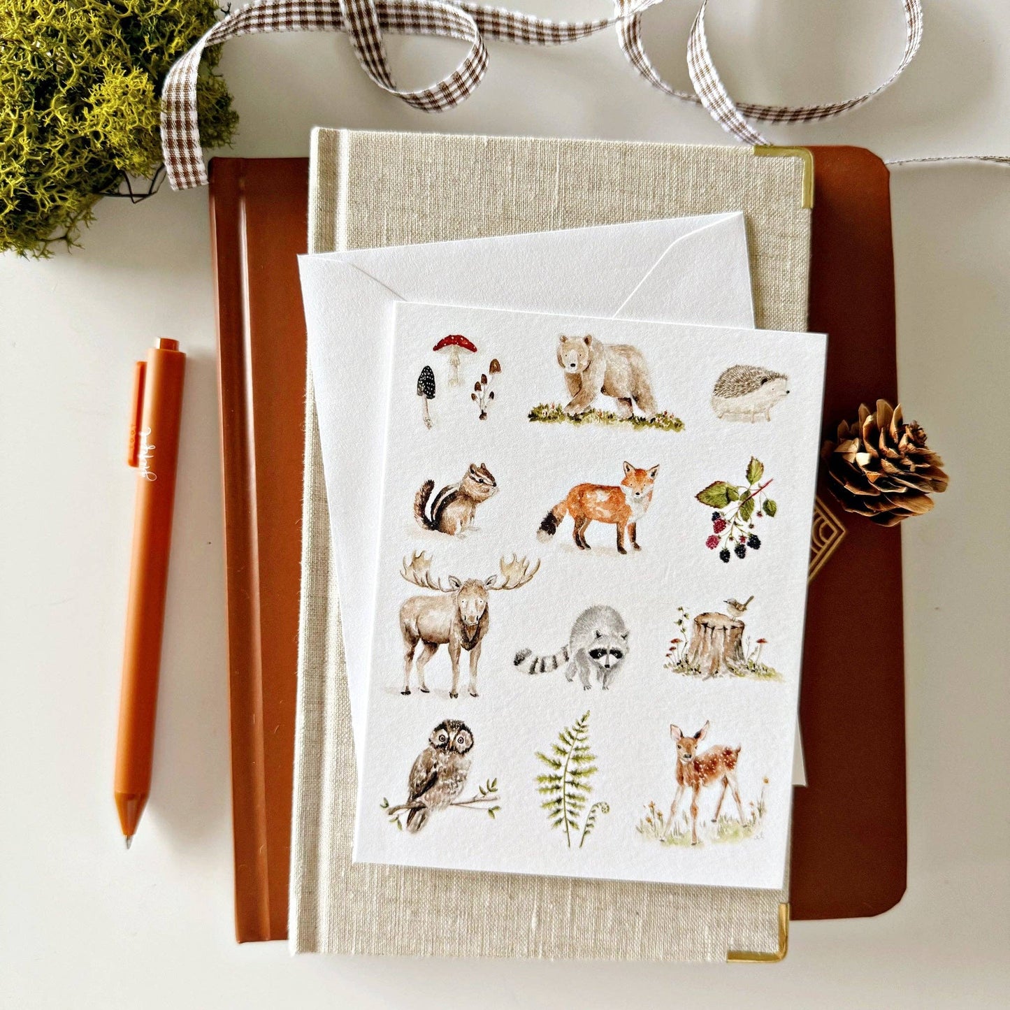 Woodland notecard