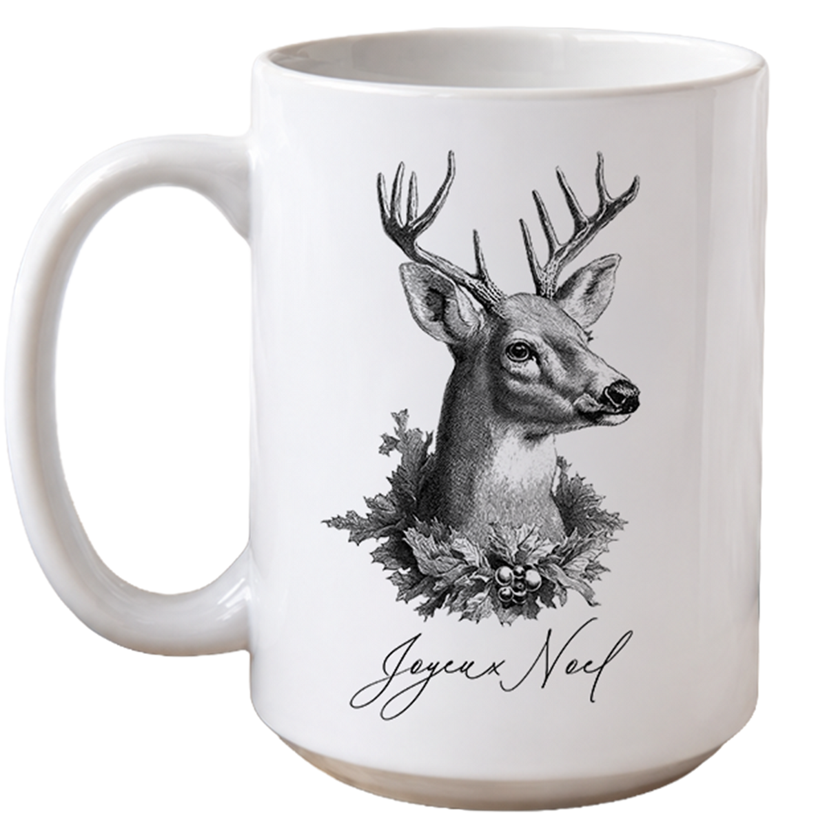 Joyeux Noel Deer Ceramic Mug