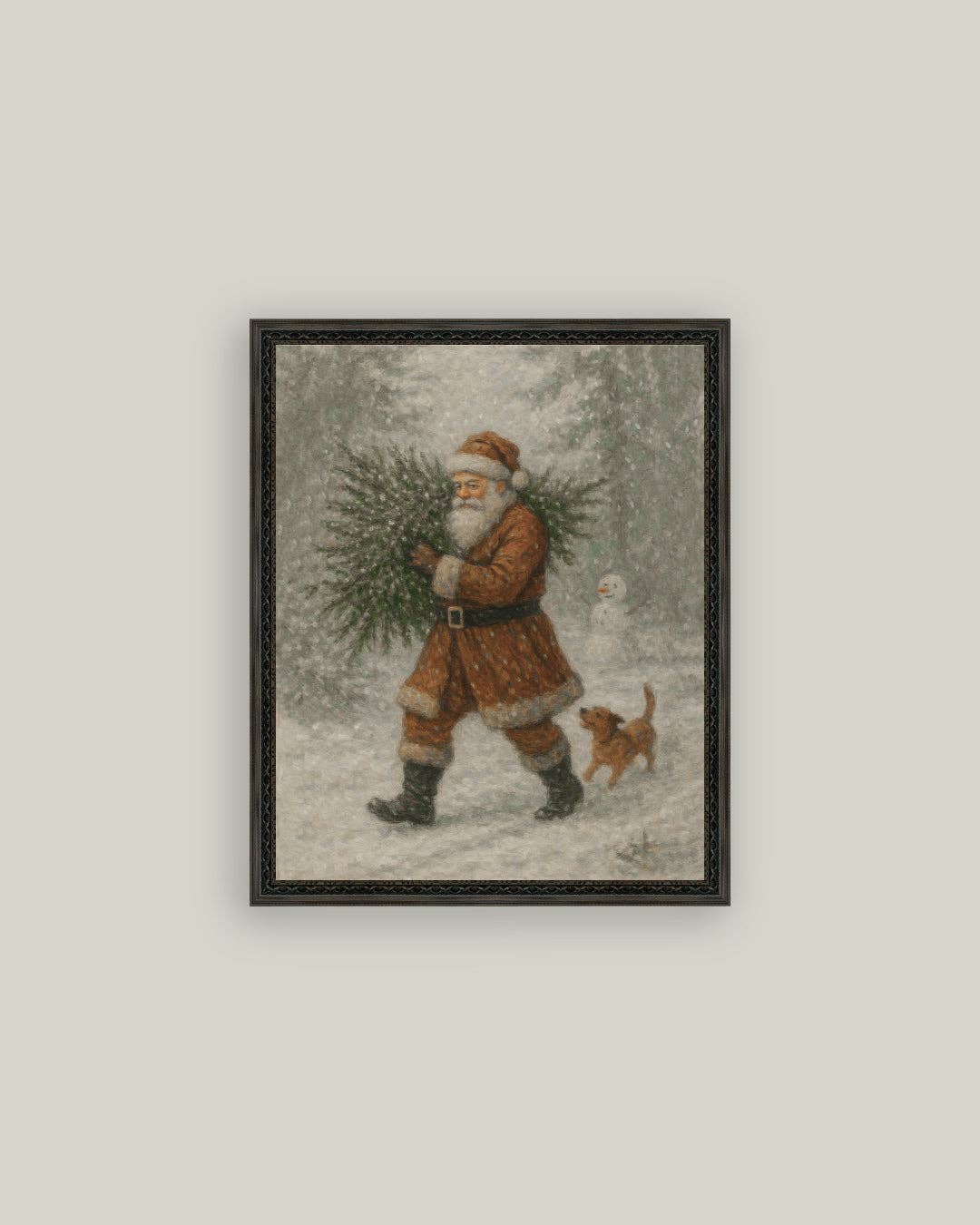 Santa with Tree: 18x22