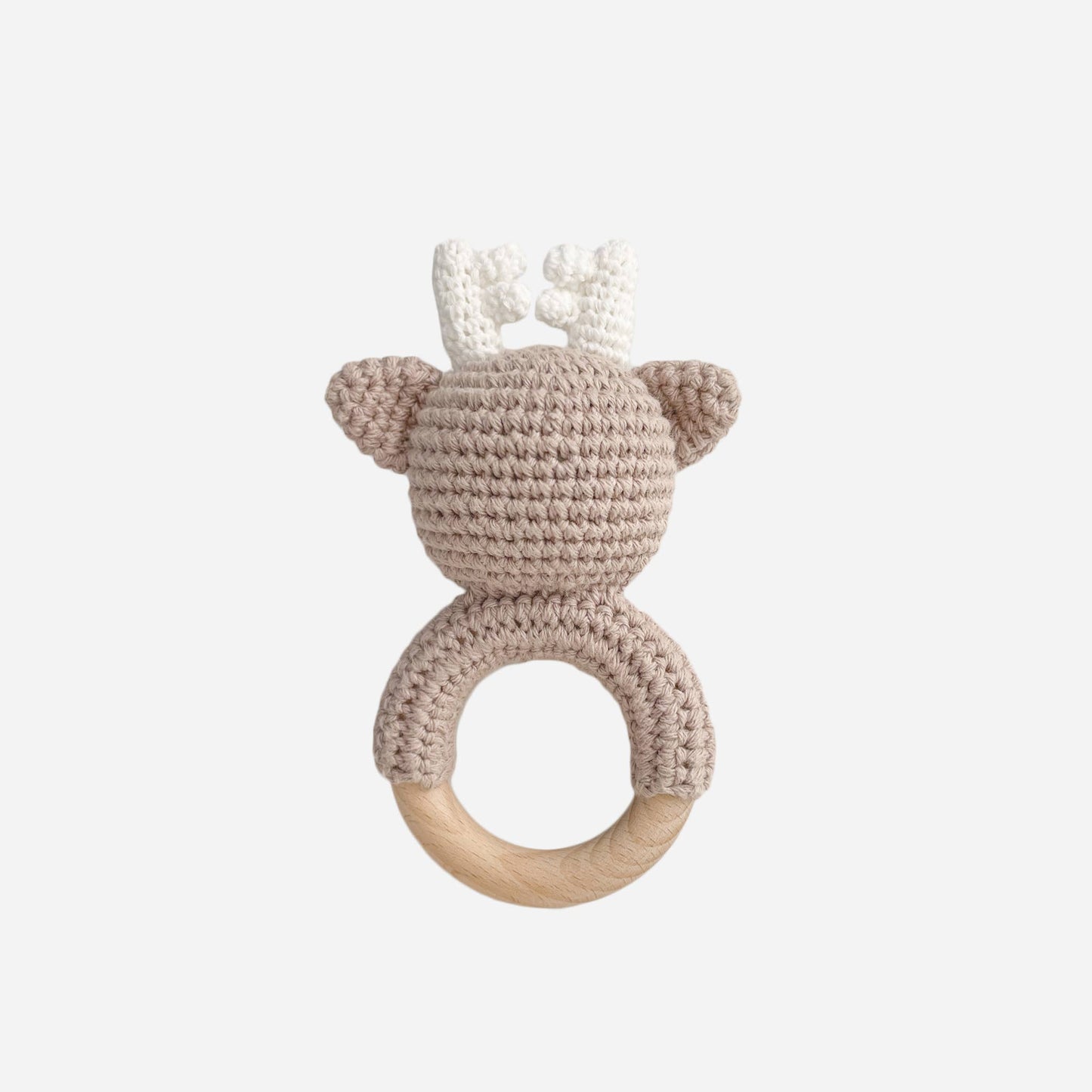 Crochet Cotton Rattle Teether Deer