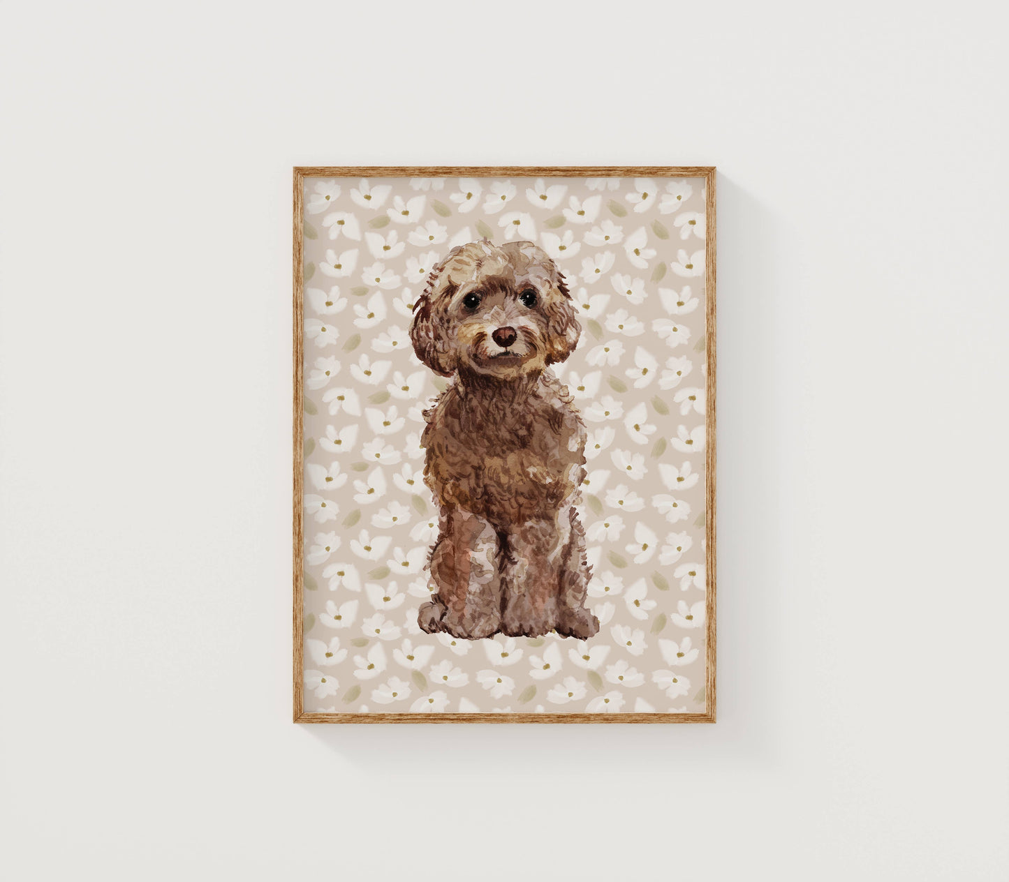 Cockapoo Dog Wall Art: 5" x 7" (vertical)