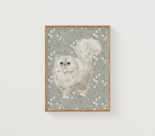 Persian Cat Art Print: 8" x 10" (vertical)