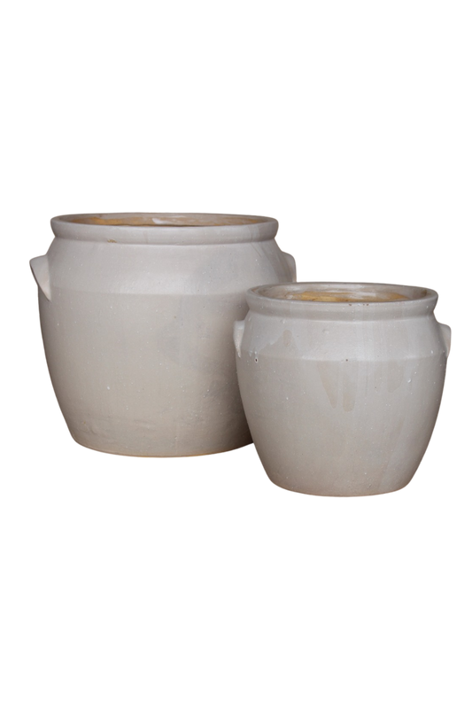 French Replica Cream Matte Confit Crock Pot Large