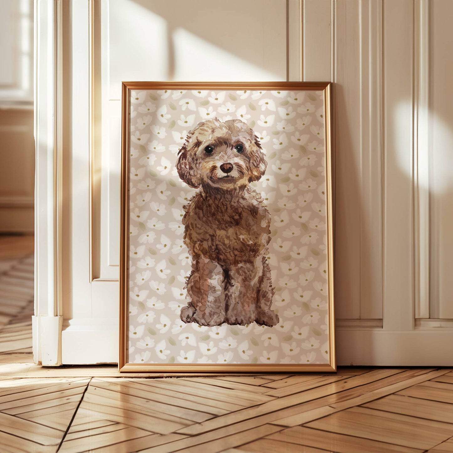 Cockapoo Dog Wall Art: 5" x 7" (vertical)