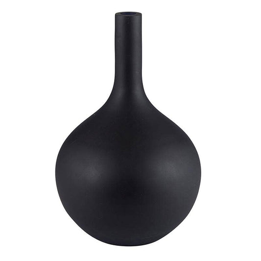 Matte Black Round Vase