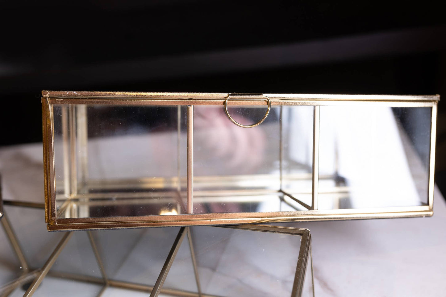 Glass Box made with Iron & Gold