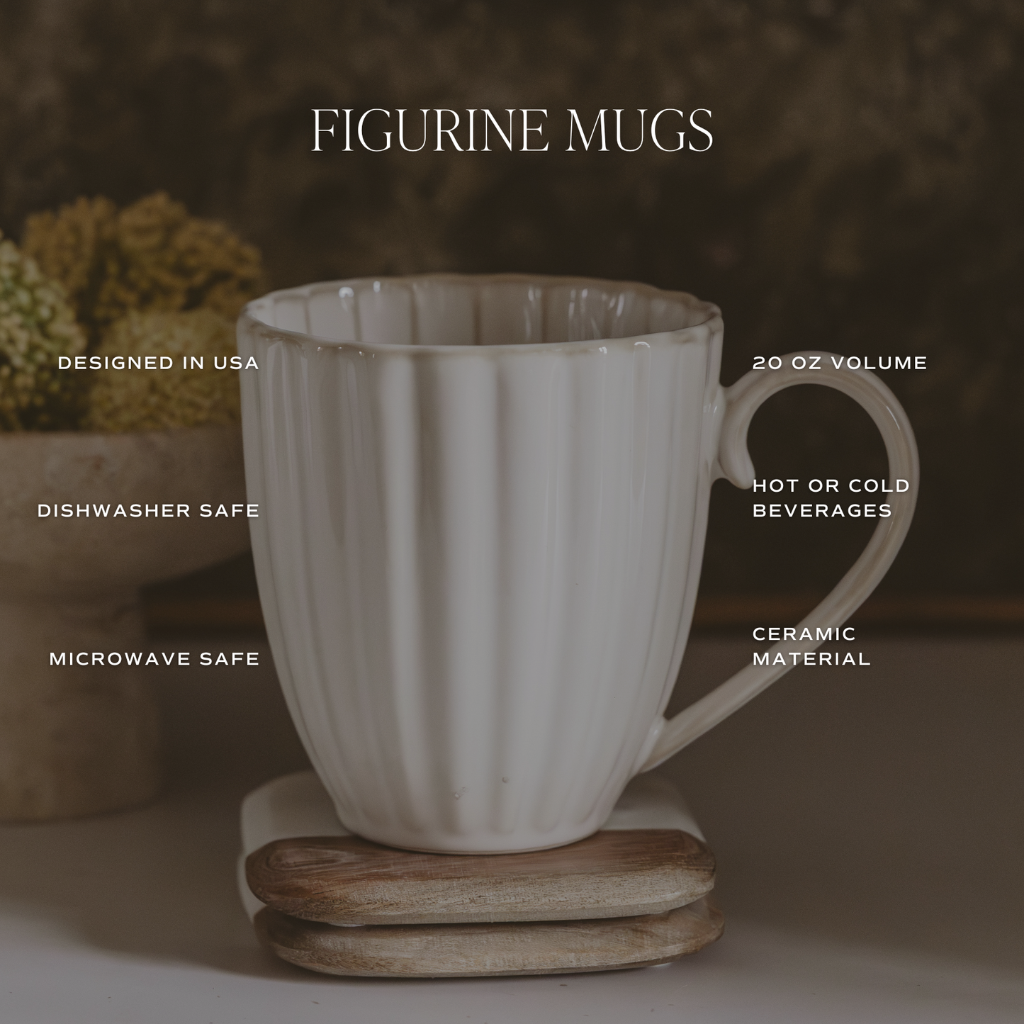 Scalloped Figural Coffee Mug