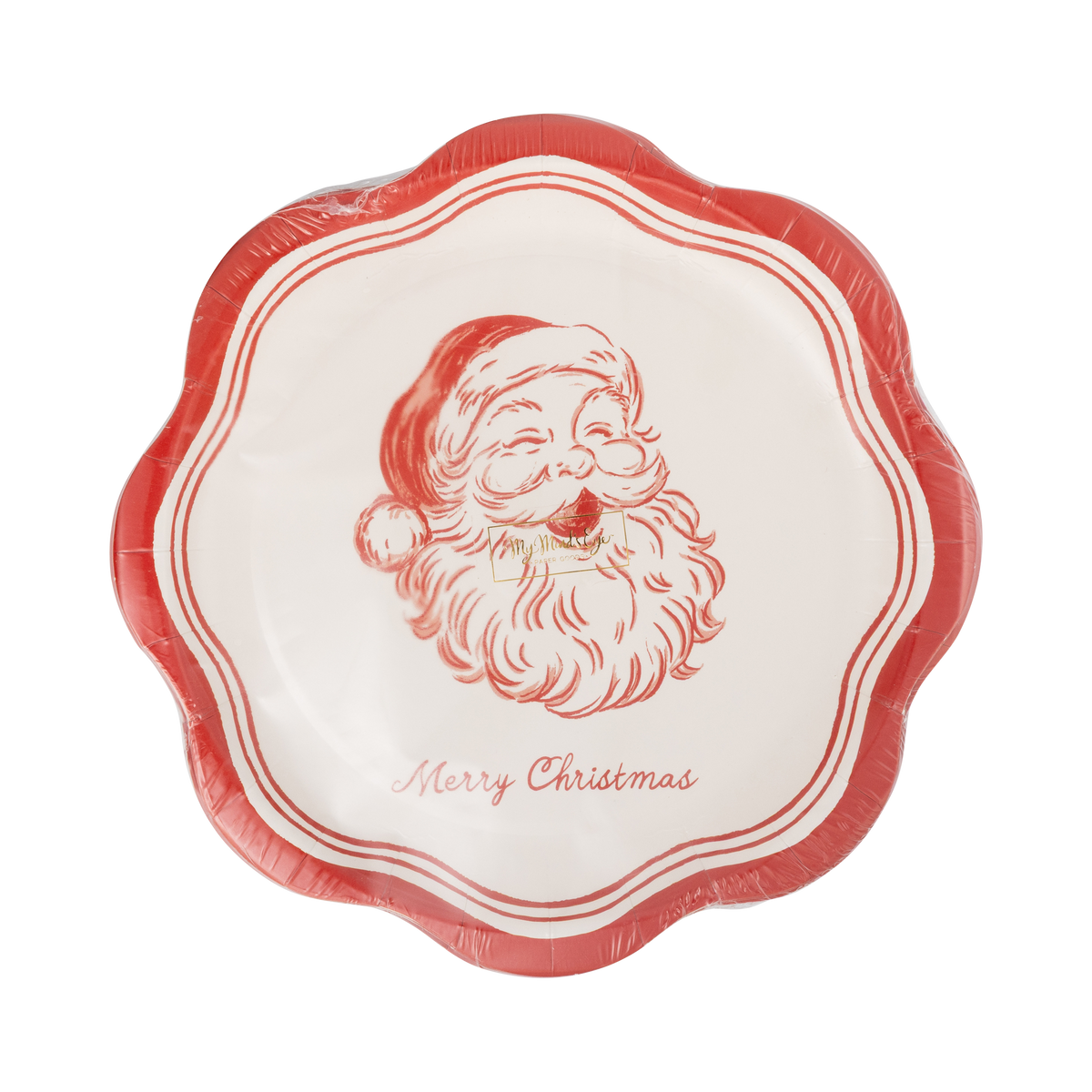 JOL1340 - Santa Merry Christmas Plate - 8"