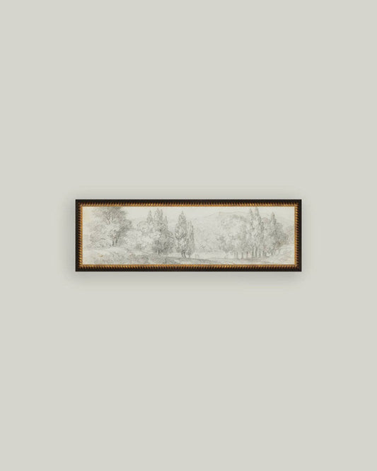 Country Meadow Sketch: 24x8