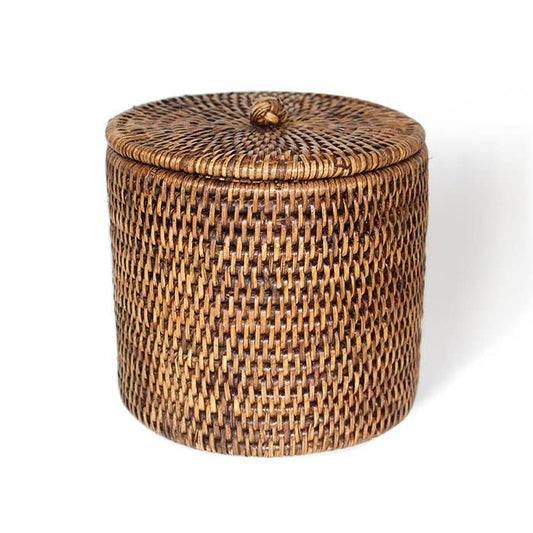 Toilet Paper Holder (Single Roll) with Lid  : Antique Brown