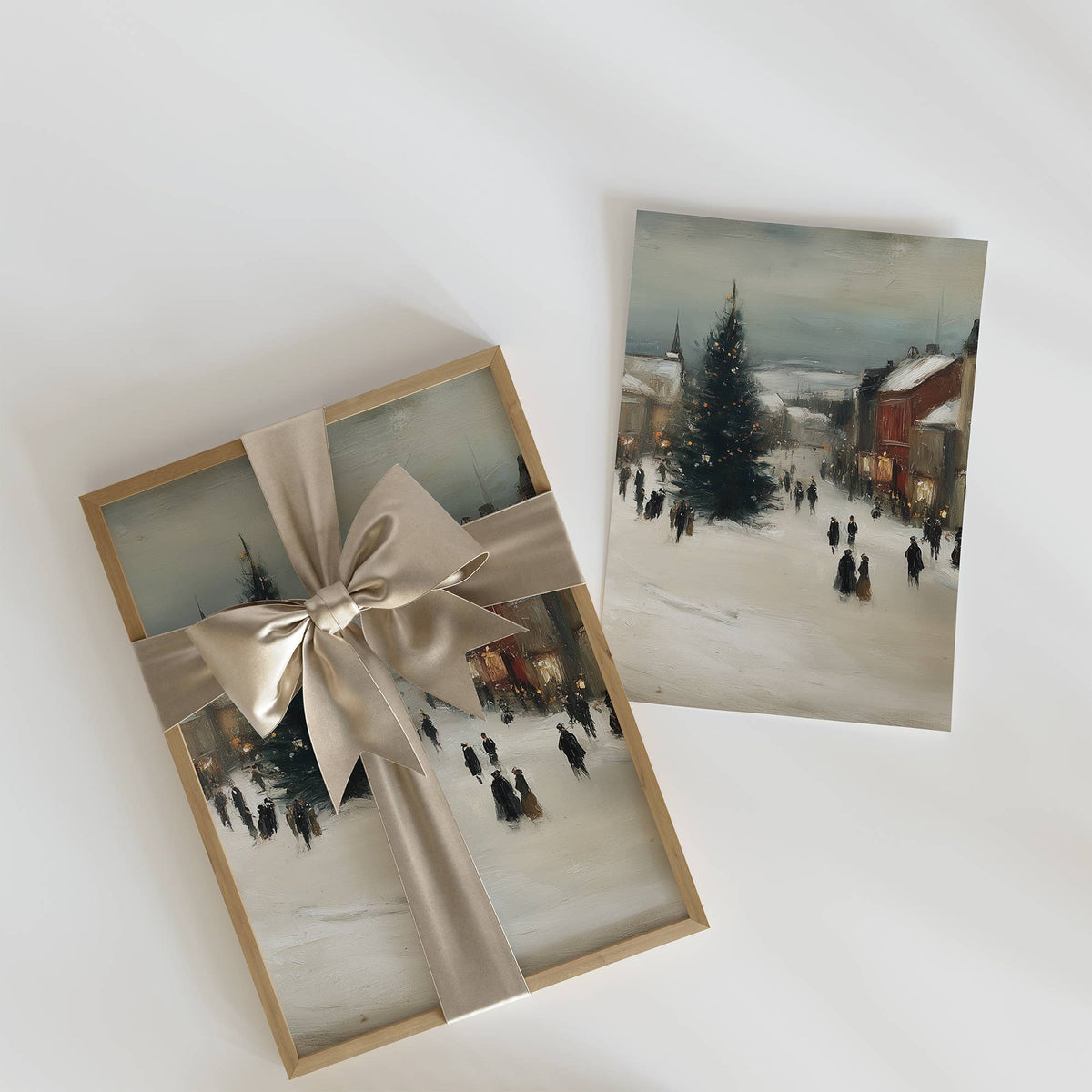 Winter Village Art Print: 11"x14"