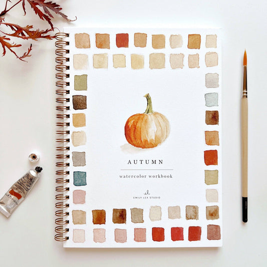 Autumn Fall Watercolor Workbook