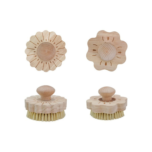 Beech Wood & Sisal Flower Brush