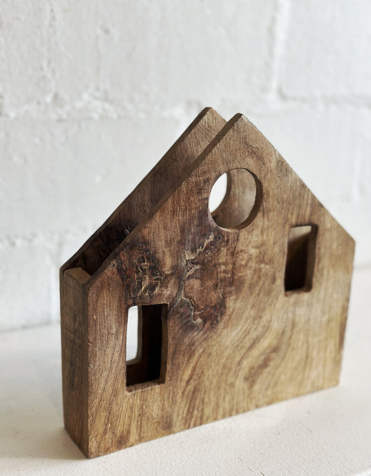 Wood House Napkin Holder
