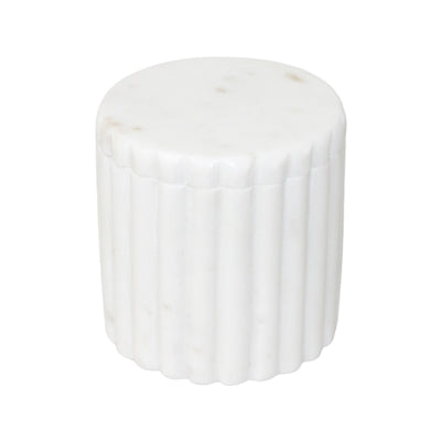 White Marble Jar with lid