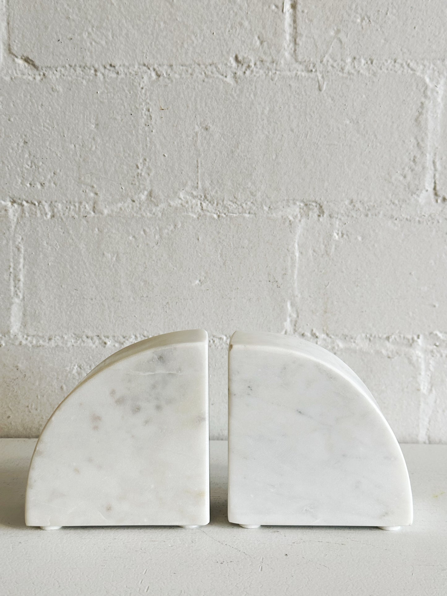 White Marble Bookends Set of 2
