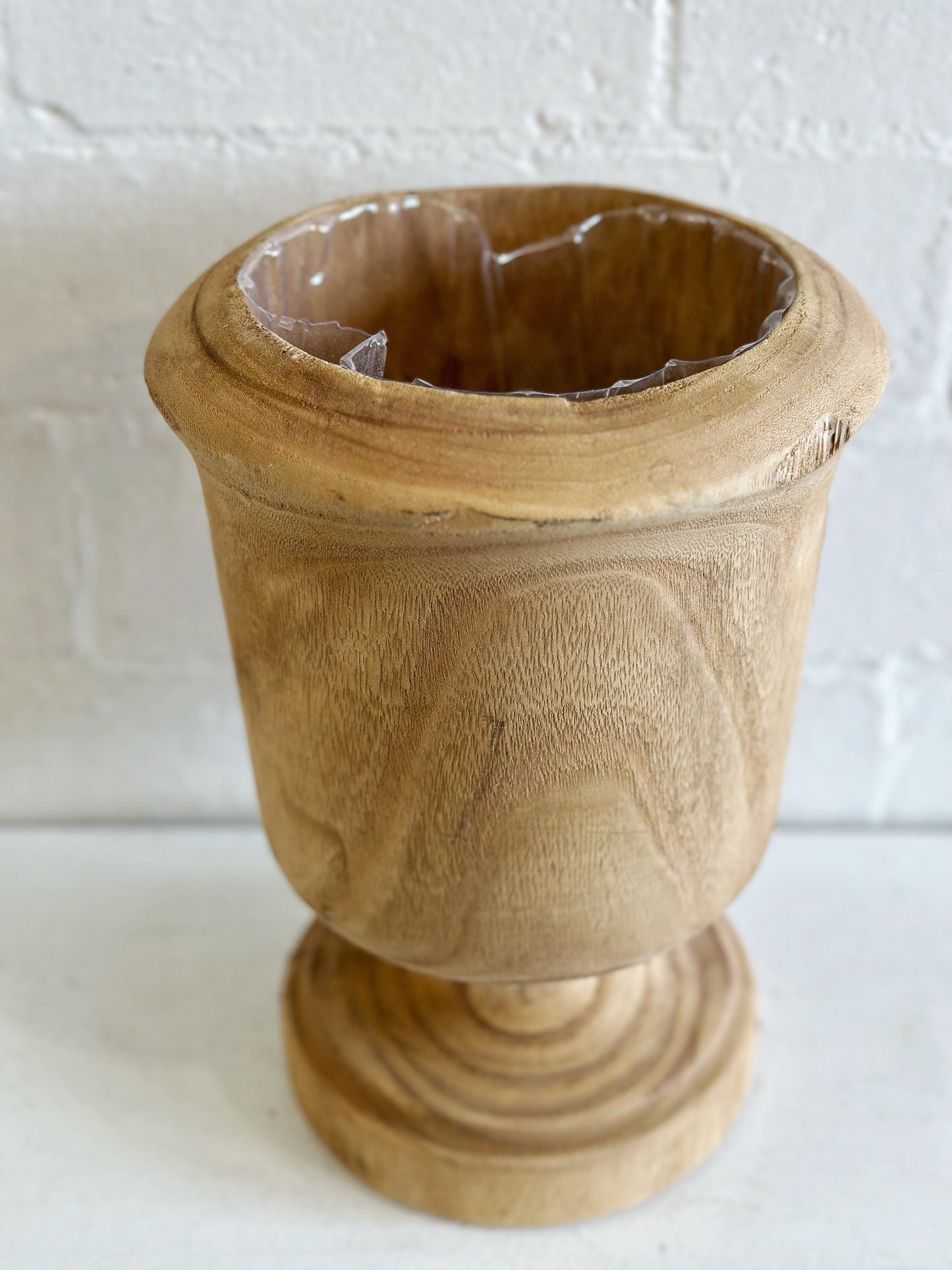 Wood Flower Vase