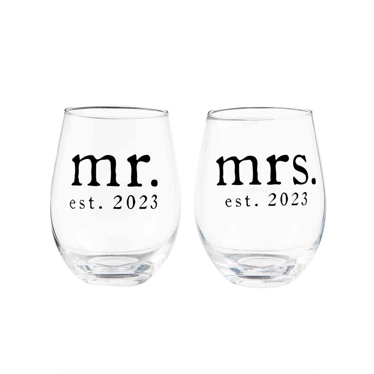 MR. & MRS. WINE GLASS SET