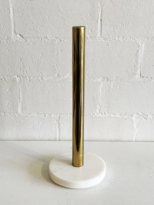 White Marble Paper Towel Holder.