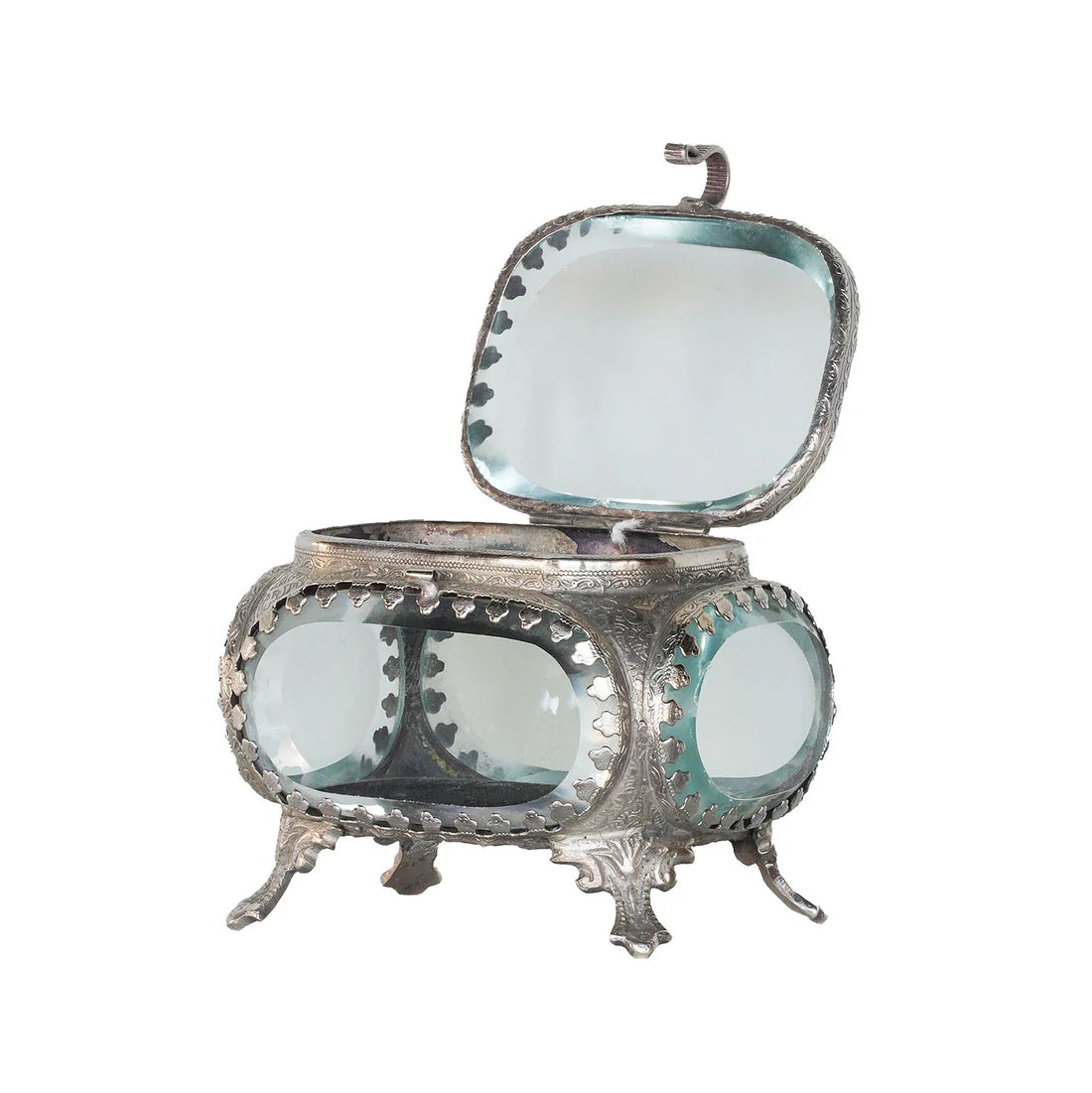 Ormolu Glass Box with Feet