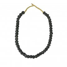 Recycled Glass Beads, Black, Medium