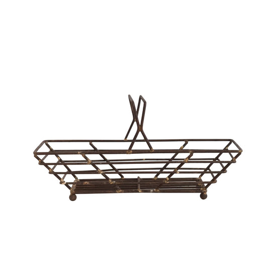 Decorative Metal Basket w/ Handles