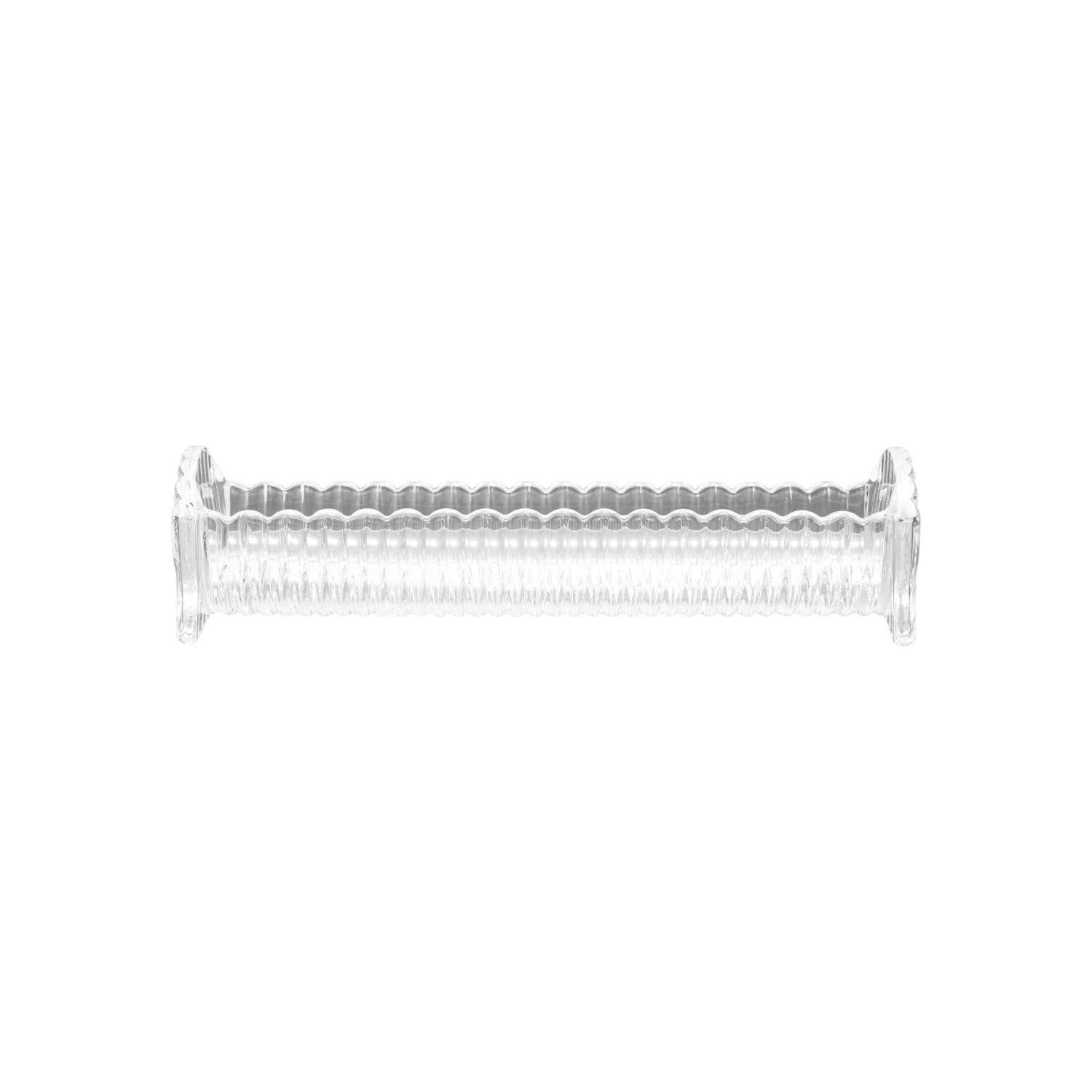 Pressed Glass Scalloped Cracker Dish
