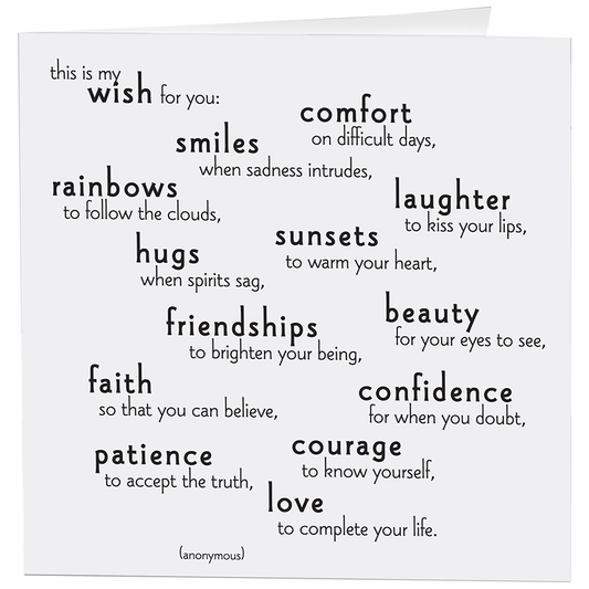 Cards - 158- My Wish For You (Anonymous)