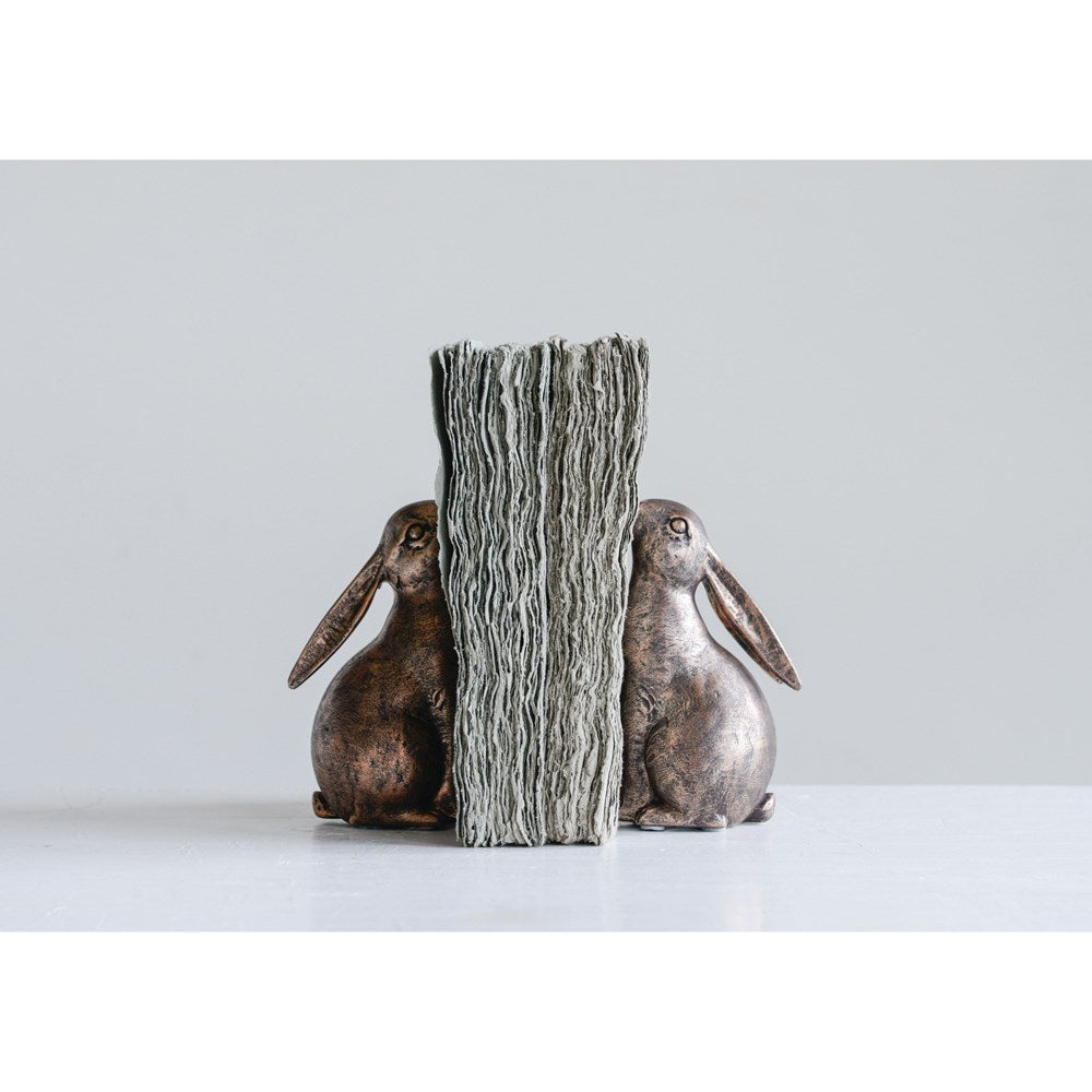 Resin Bunny Bookends