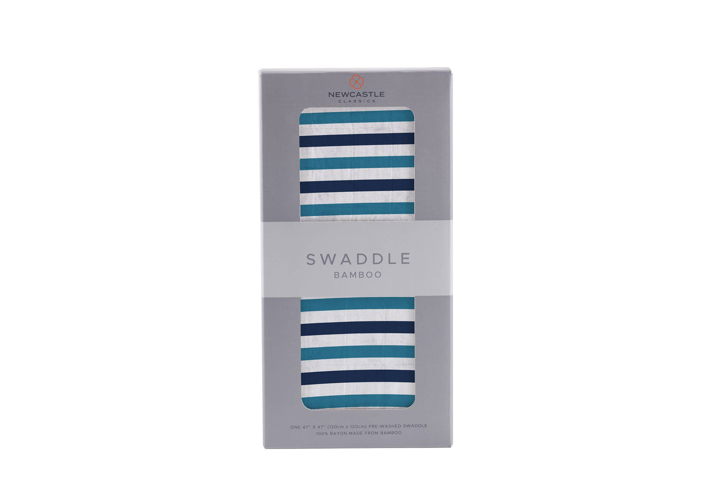 Blue and White Stripe Swaddle