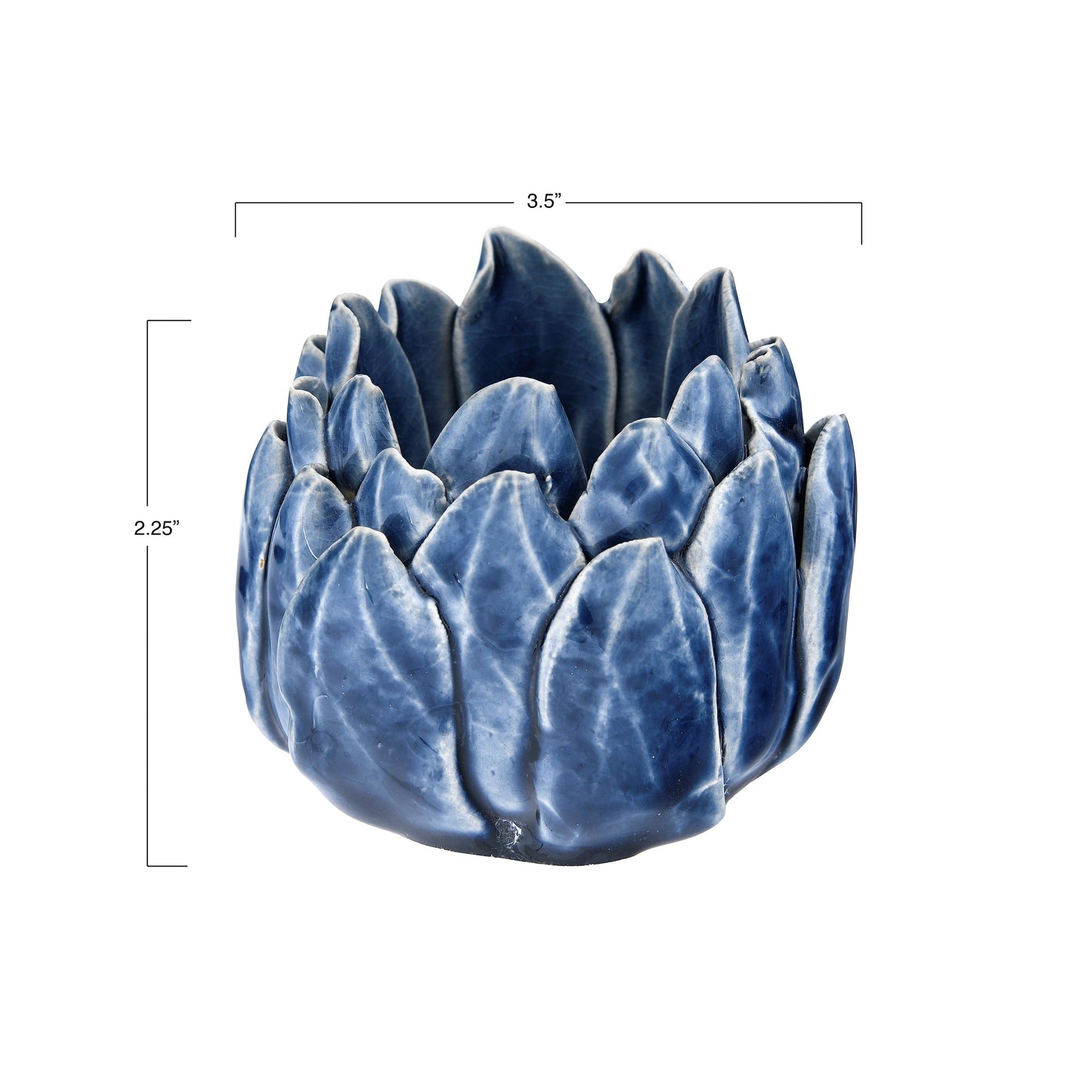 Handmade Stoneware Flower Tealight Holder