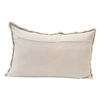 Linen Blend Lumbar Pillow