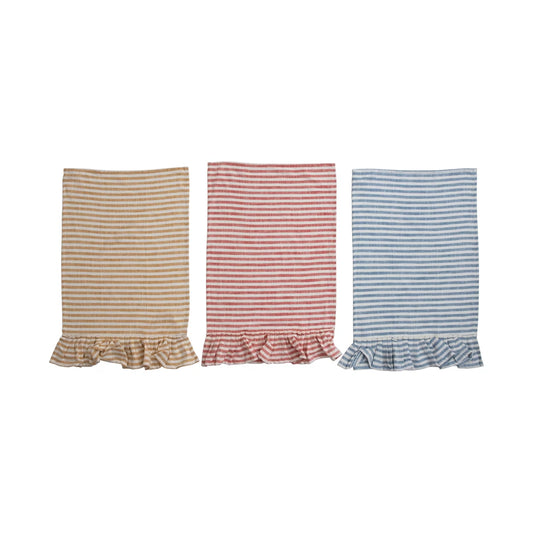 Striped Ruffle Towel