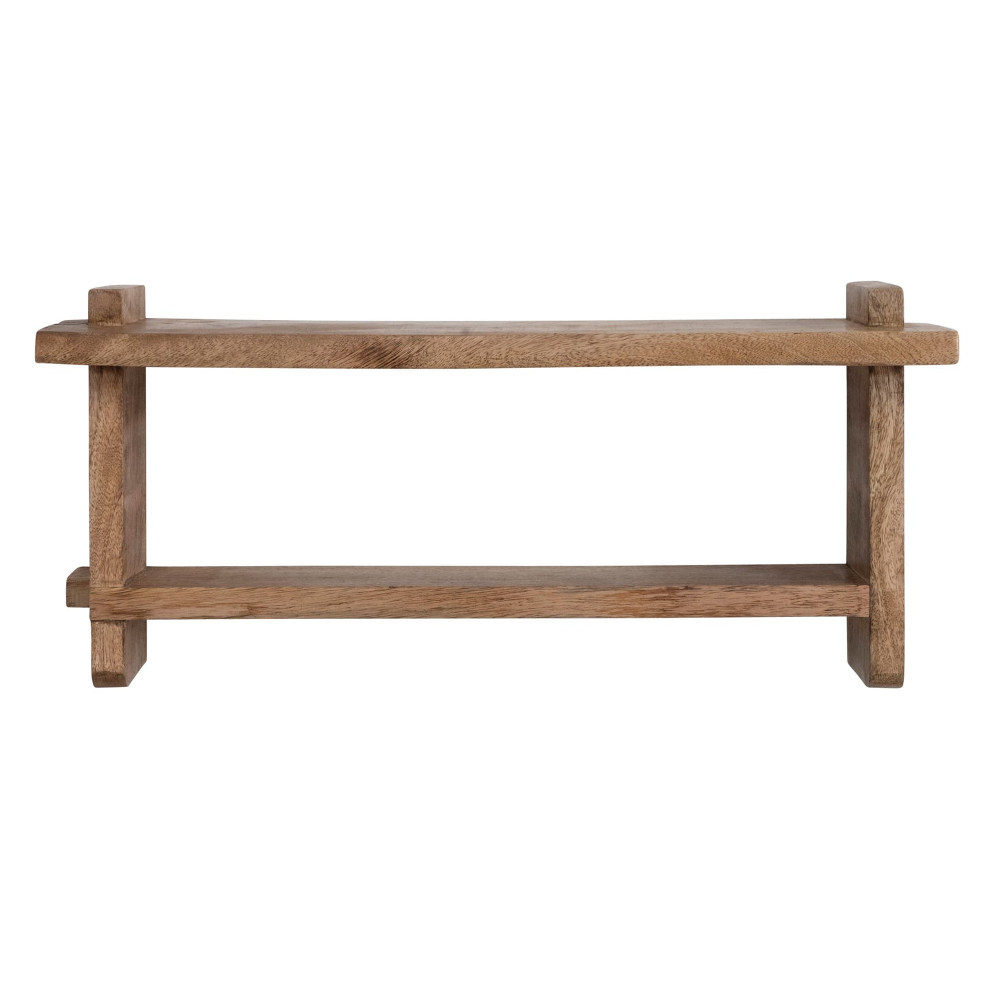 Mango Wood 2-Tier Wall Shelf