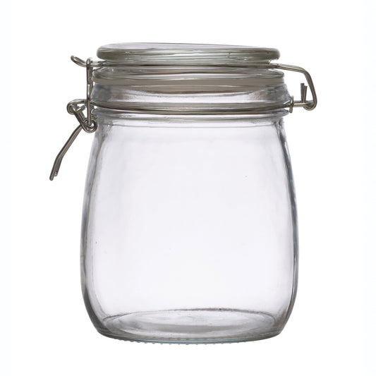 Glass Jar with Clamp Lid