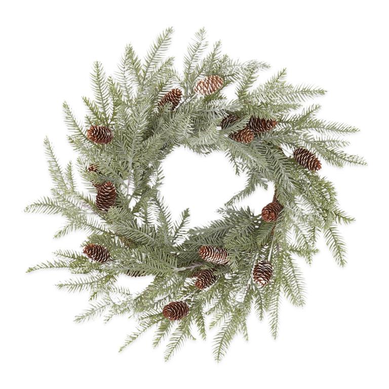 Soft Green Pine Wreath w/Pinecones