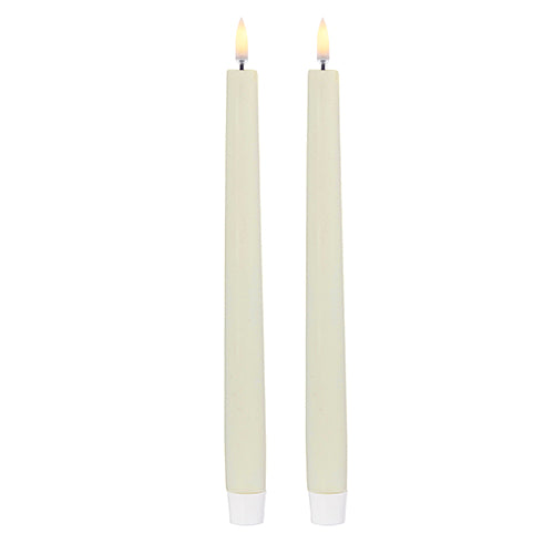 11" IVORY FAUX TAPER CANDLES