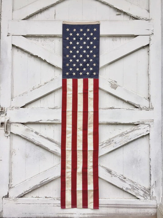 Long Vintage Style American Flag Banner