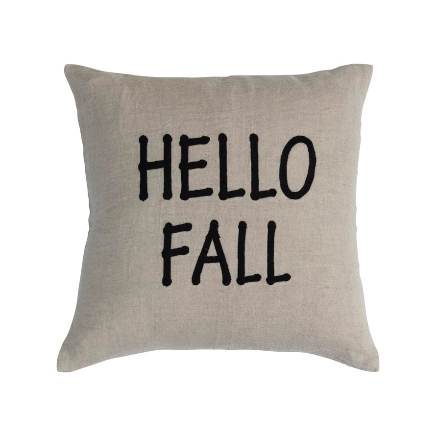 Embroidery Pillow Hello Fall