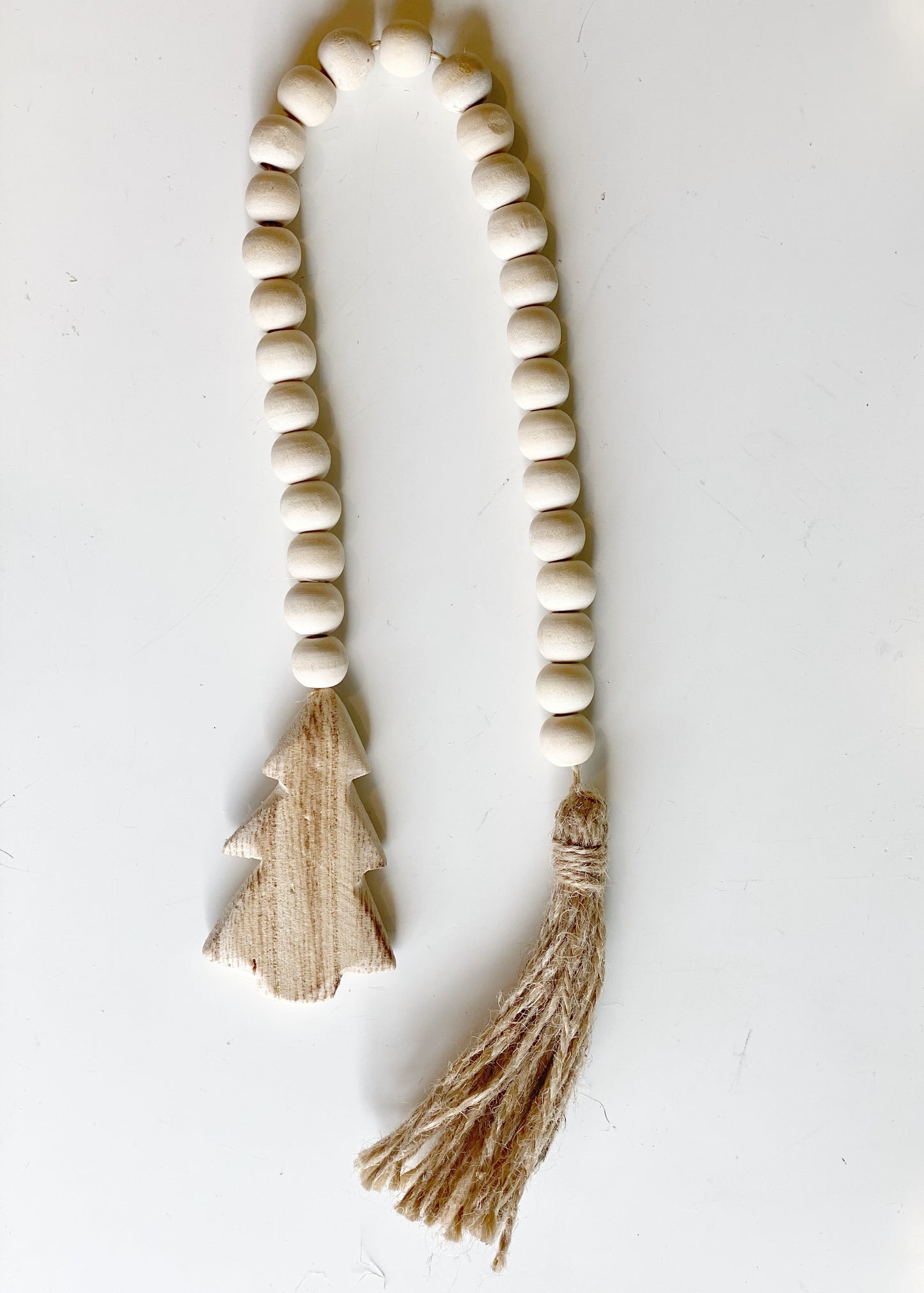Beads with Tassel and Wood Tree