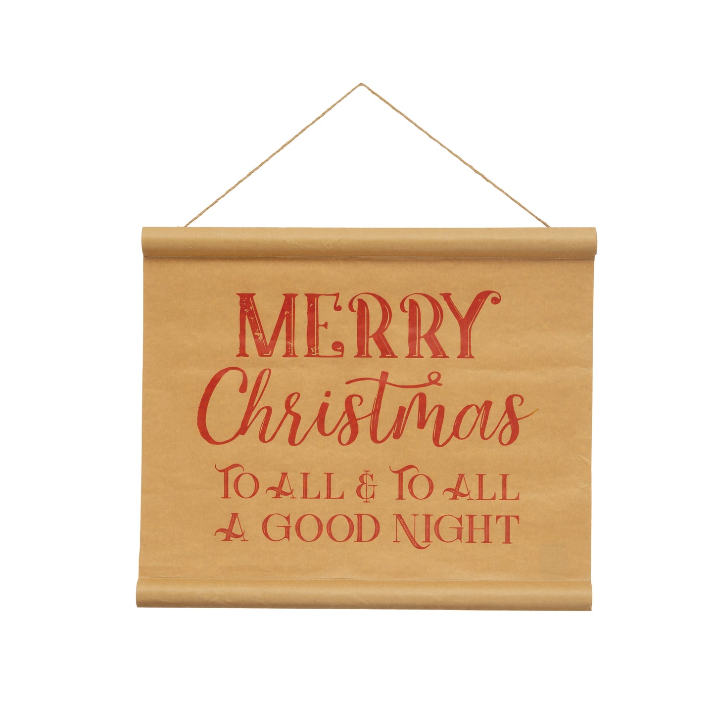 Paper Scroll Wall Decor "Merry Christmas"