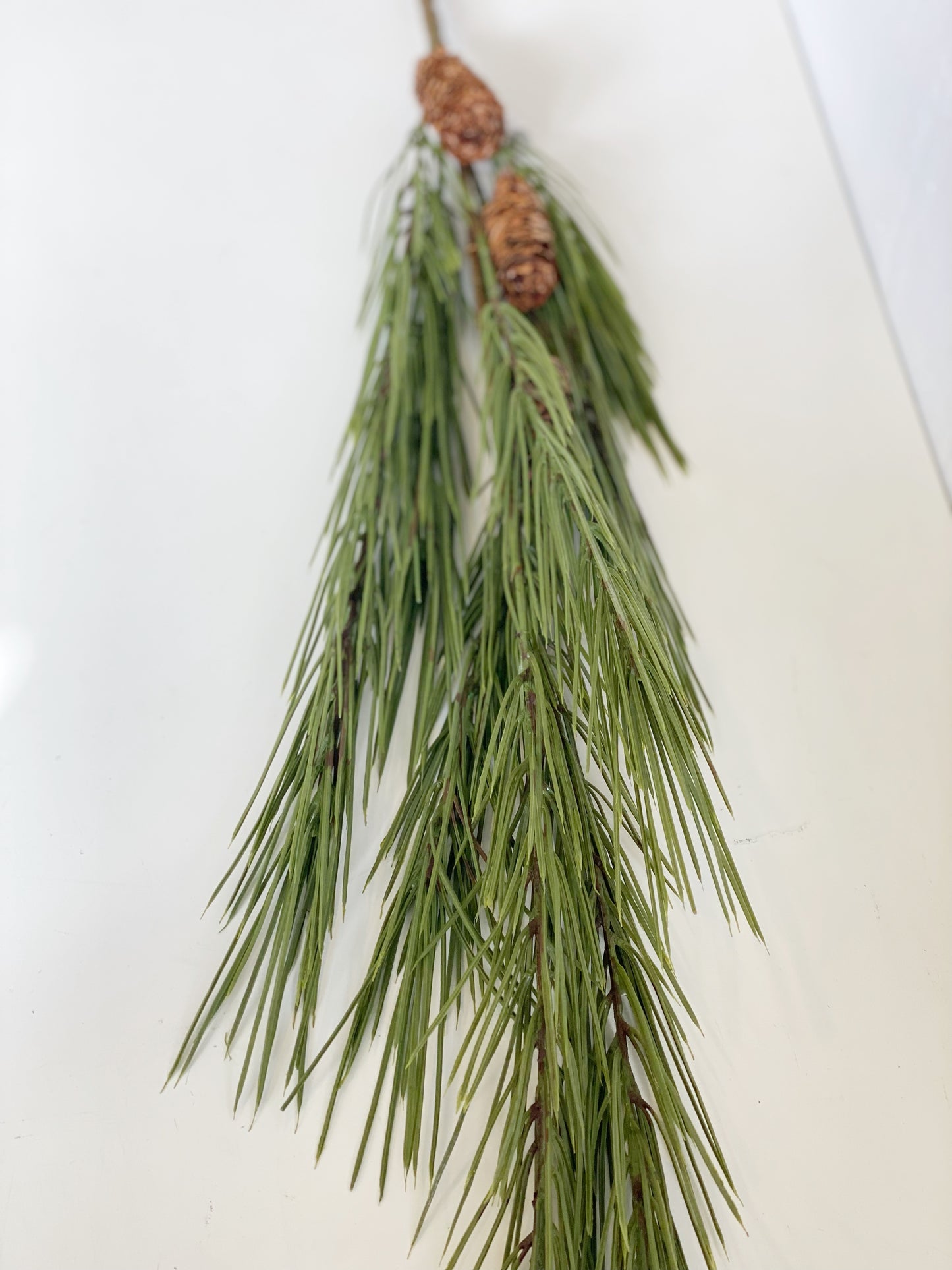 Pine Long Needle Stem with Pine Cones