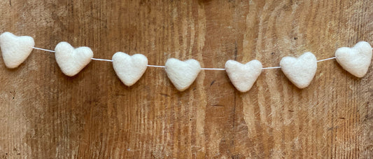 Felt Wool Heart Garland