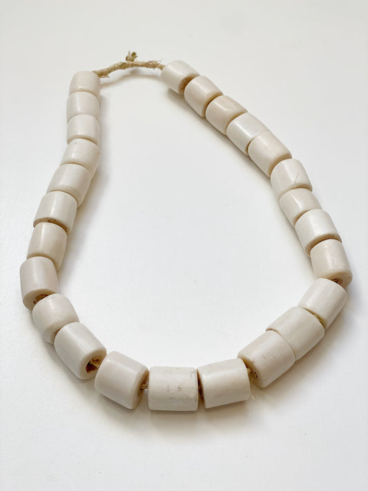 White Bone Decor Beads