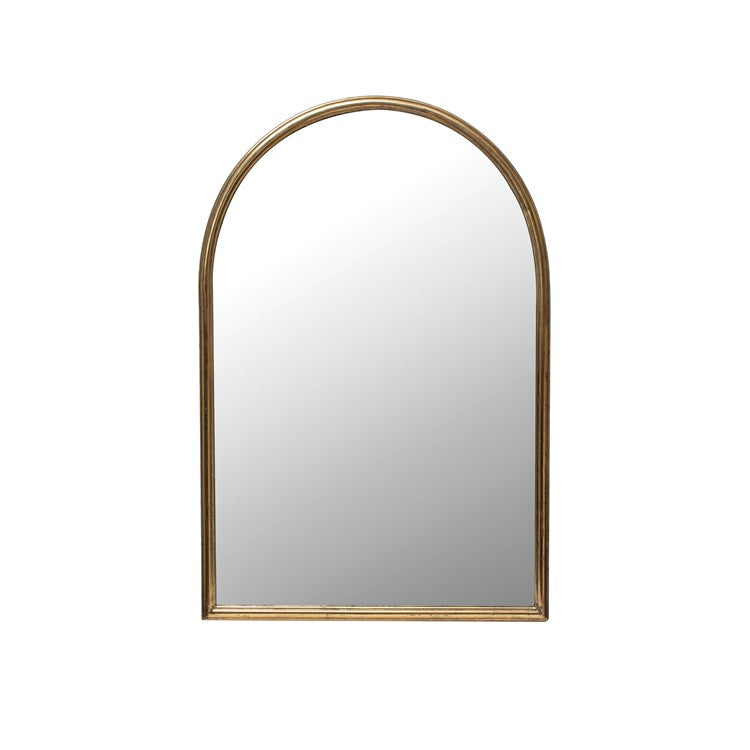Gold Arched Metal Mirror