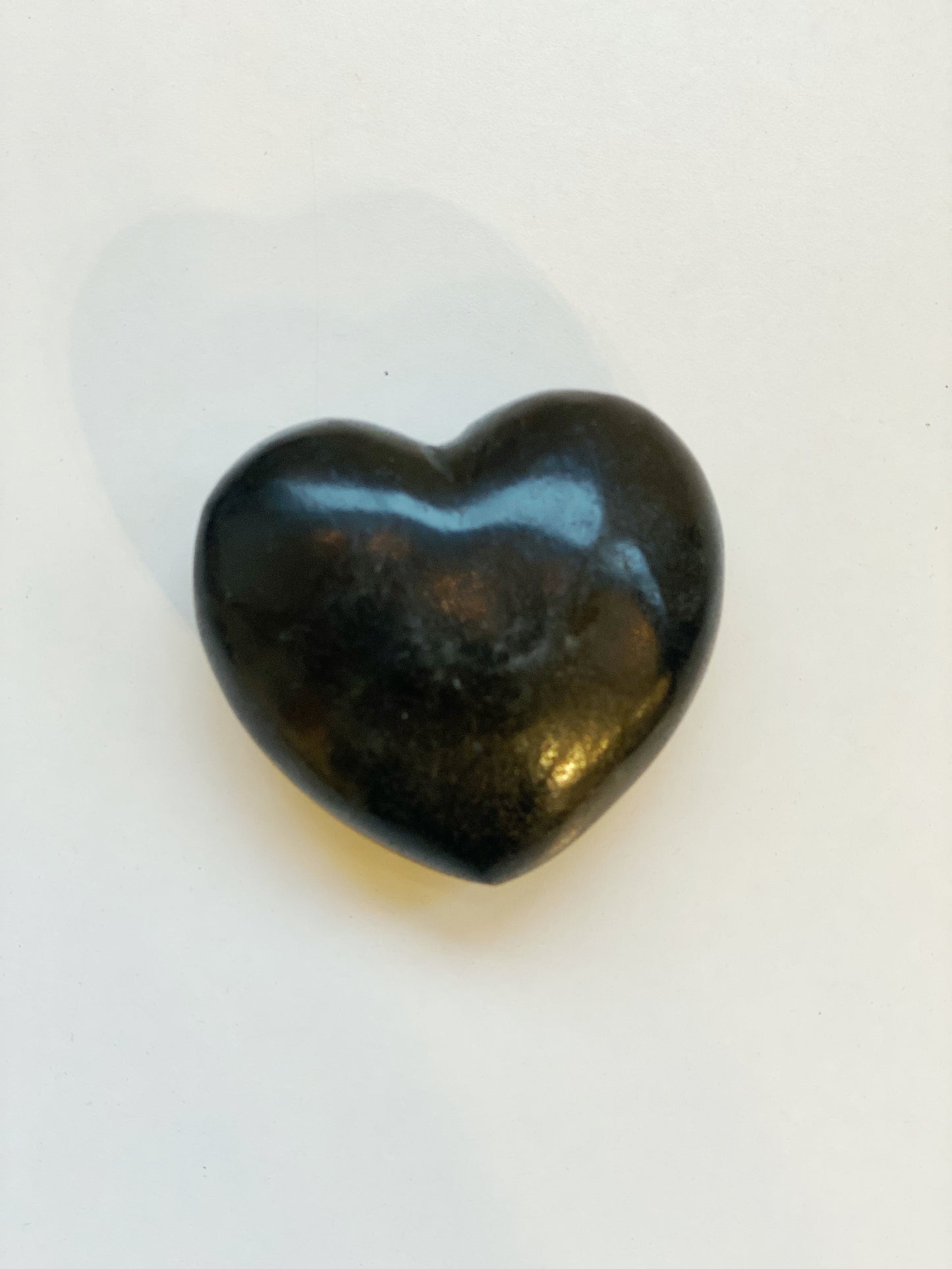 Black stone heart