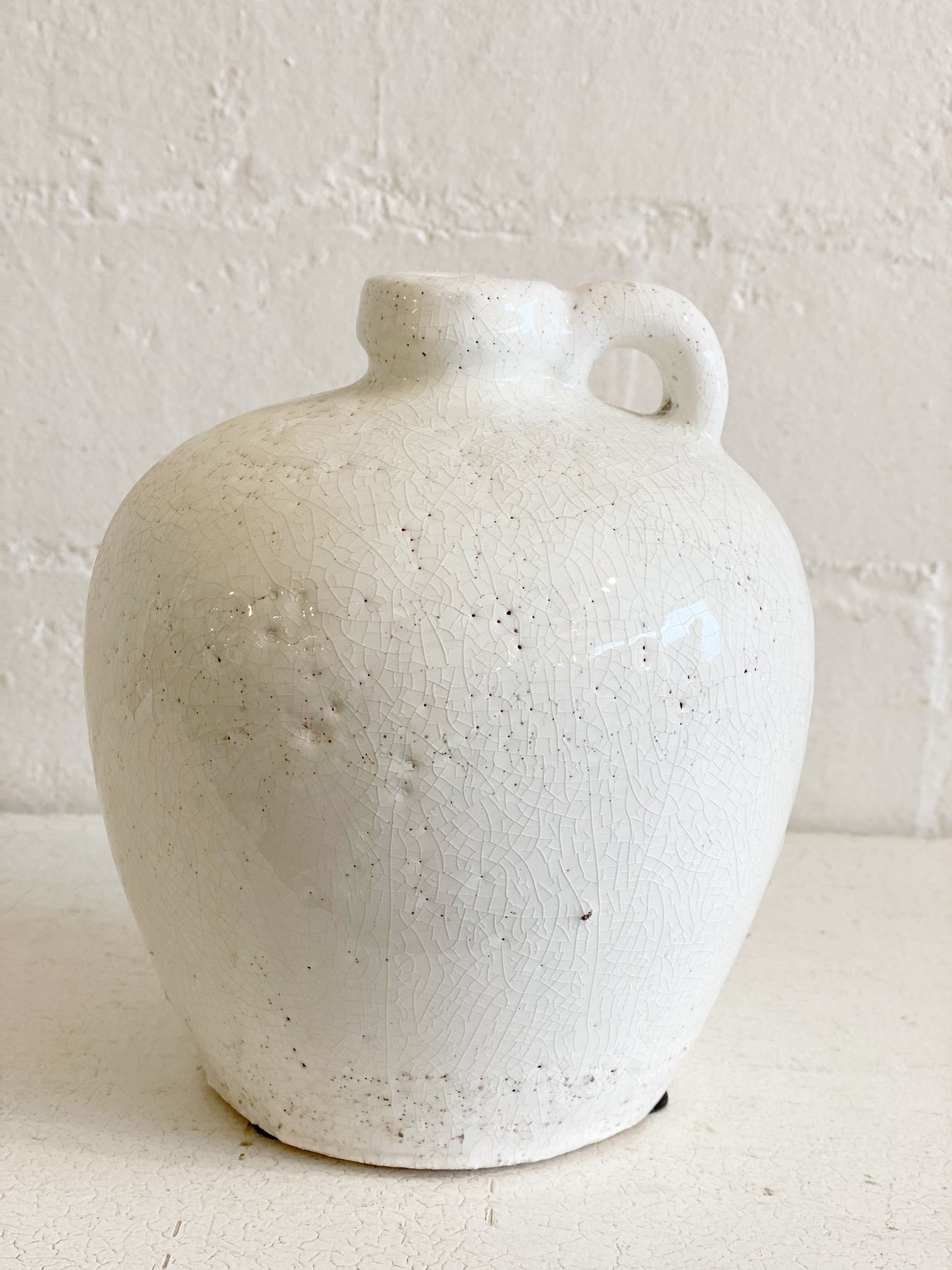 White Handle Jug Vase
